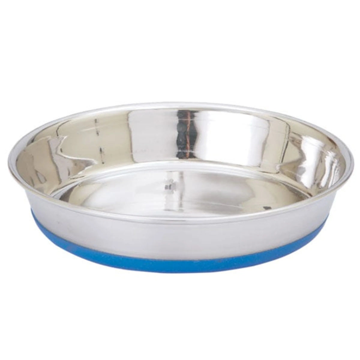 3-Pack 12 oz Shallow Stainless Steel Pet Bowls, Non-Skid Food & Water Dishes for Dogs, Puppies & Cats