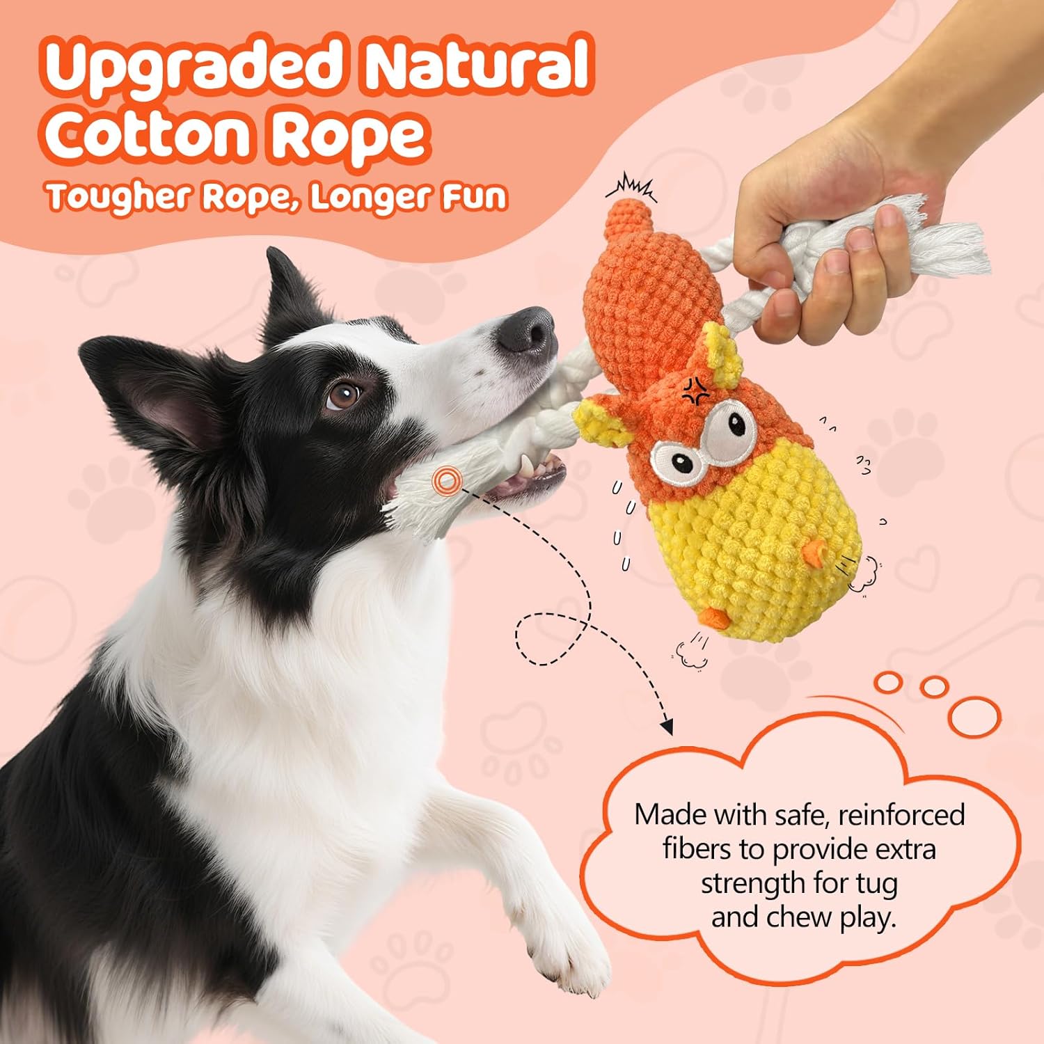 Dog Toys - Plush Dog Toy for Small, Medium, and Large Dogs, Great for Tug-of-War and Playtime