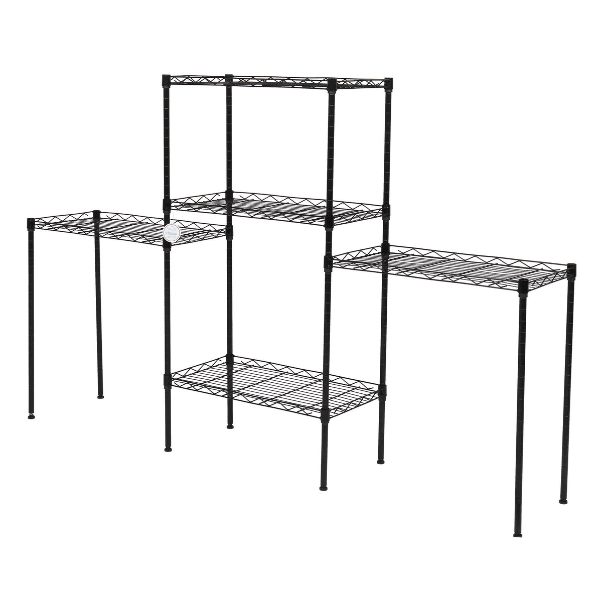 AEELLEEA-Changeable Assembly Floor Standing Carbon Steel Storage Rack, Black