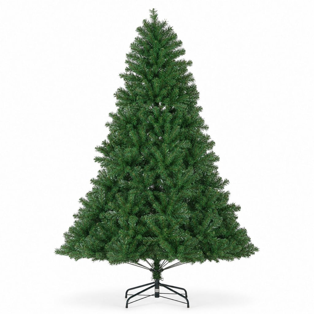 Aeelleea 7.5FT Artificial Spruce Christmas Tree, Unlit Hinged Xmas Tree with 1000 Tips & Metal Stand