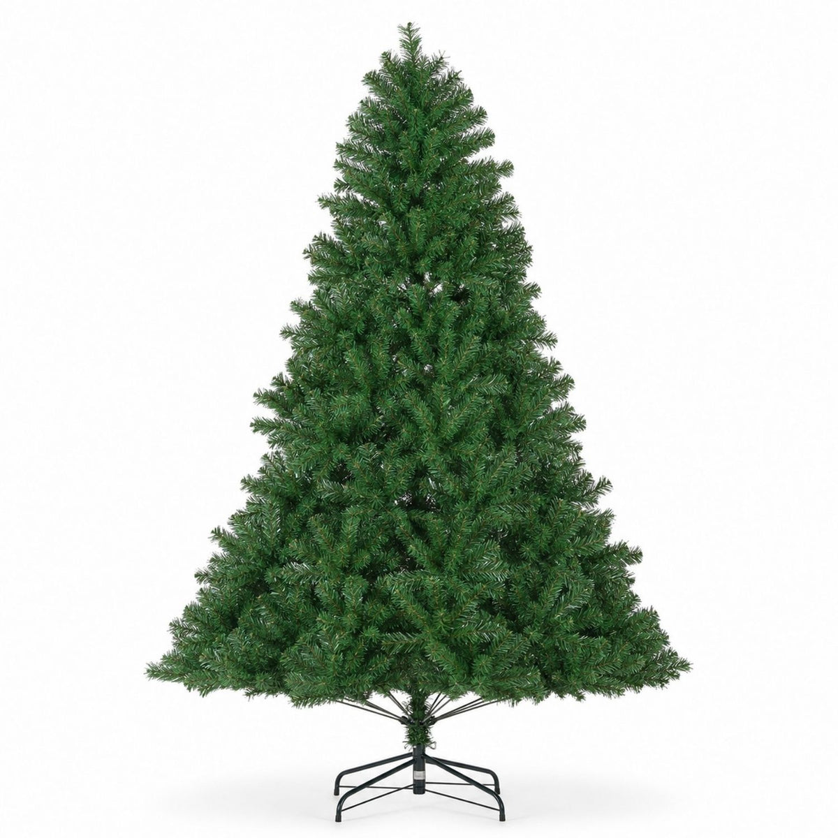 Aeelleea 7.5FT Artificial Spruce Christmas Tree, Unlit Hinged Xmas Tree with 1000 Tips & Metal Stand