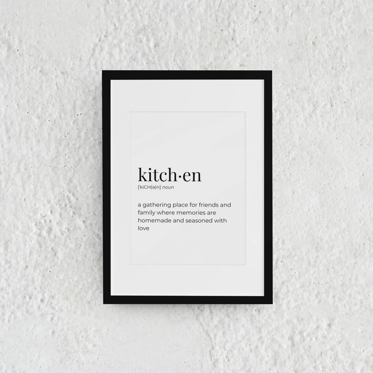 Kitchen Quote Wall Art Print & Greeting Card, Minimal Typography Poster, Unframed Text Art for Kitchen Dining Decor, Unique Housewarming Gift
