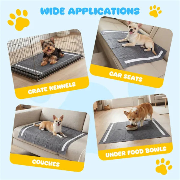 150 Pack 24x24 Charcoal Dog Pee Pads, 6-Layer Activated Carbon Odor Control Leak-Proof Puppy Training Pads