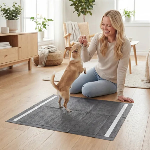 150 Pack 24x24 Charcoal Dog Pee Pads, 6-Layer Activated Carbon Odor Control Leak-Proof Puppy Training Pads