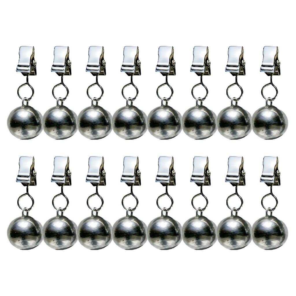 16 Pack Outdoor Curtain Weights with Stainless Steel Clips for Patio, Gazebo, Pergola, Tablecloths