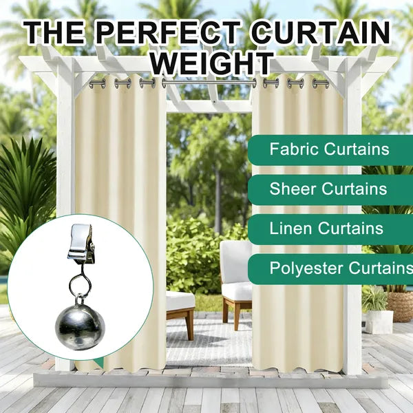 16 Pack Outdoor Curtain Weights with Stainless Steel Clips for Patio, Gazebo, Pergola, Tablecloths