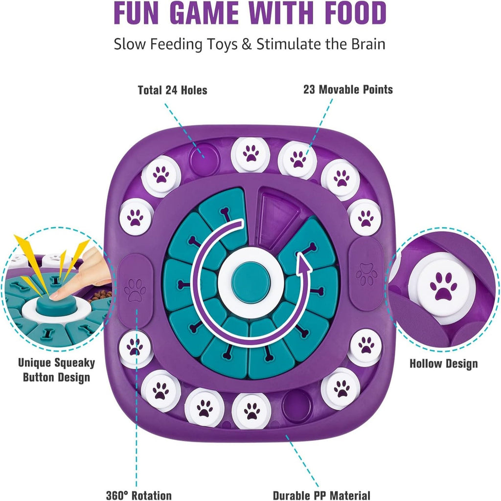 Interactive Dog Toys with Squeaky, Dog Enrichment Toys for IQ Training and Mental Stimulation for Small Medium Large Pets Cats Puppies