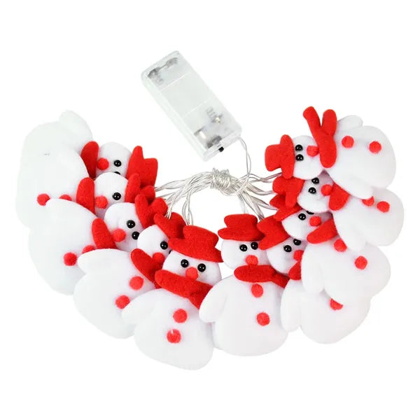 AEELLEEA-1.6M 10LED Snowman String Lights, Christmas Decorative Garland Lights, Cute Snowman Ornament Lights for Christmas Tree