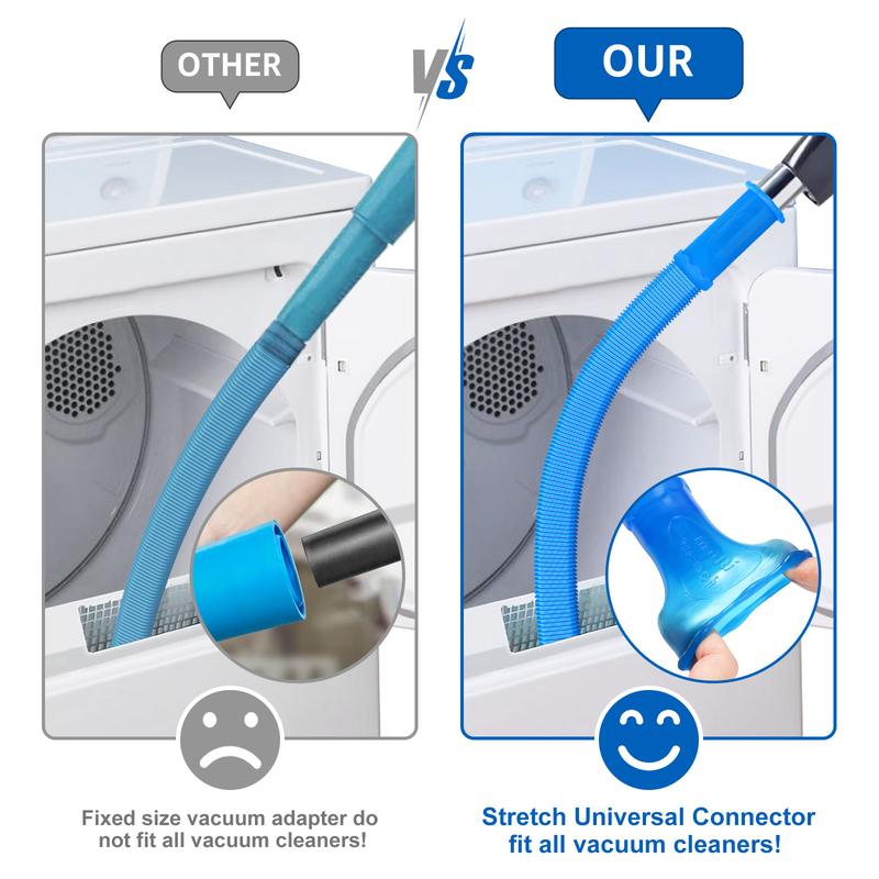 Dryer Vent Cleaner Hose, Flexible Vacuum Attachment Lint Remover, Universal Dryer Duct Cleaning Tool for Dryer Vent, Washer, Home & Car Narrow Crevice