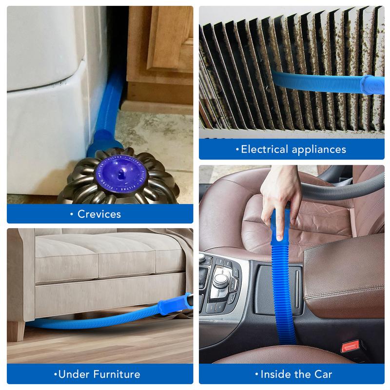 Dryer Vent Cleaner Hose, Flexible Vacuum Attachment Lint Remover, Universal Dryer Duct Cleaning Tool for Dryer Vent, Washer, Home & Car Narrow Crevice