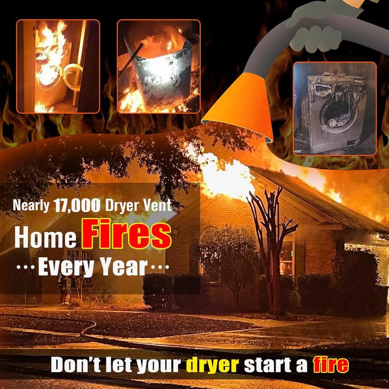 Dryer Vent Cleaner Hose, Flexible Vacuum Attachment Lint Remover, Universal Dryer Duct Cleaning Tool for Dryer Vent, Washer, Home & Car Narrow Crevice