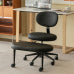 Ergonomic Posture Chair with Footrest, Black Knee Chair with Cushioned Seat and Back, Rolling Home Office Study Chair for Desk