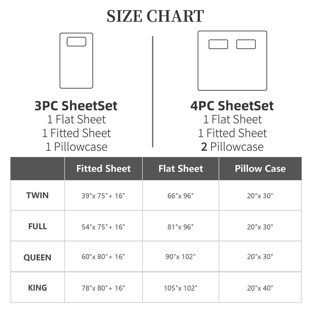 Satin Bed Sheets, Full Size Sheets Set, 4 Pcs Silky Bedding Set with 15 Inches Deep Pocket for Mattress