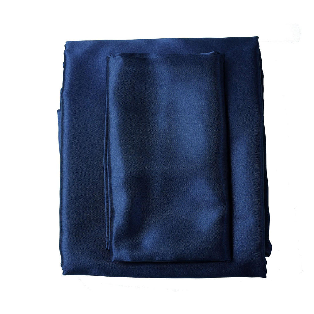 Satin Bed Sheets, Full Size Sheets Set, 4 Pcs Silky Bedding Set with 15 Inches Deep Pocket for Mattress