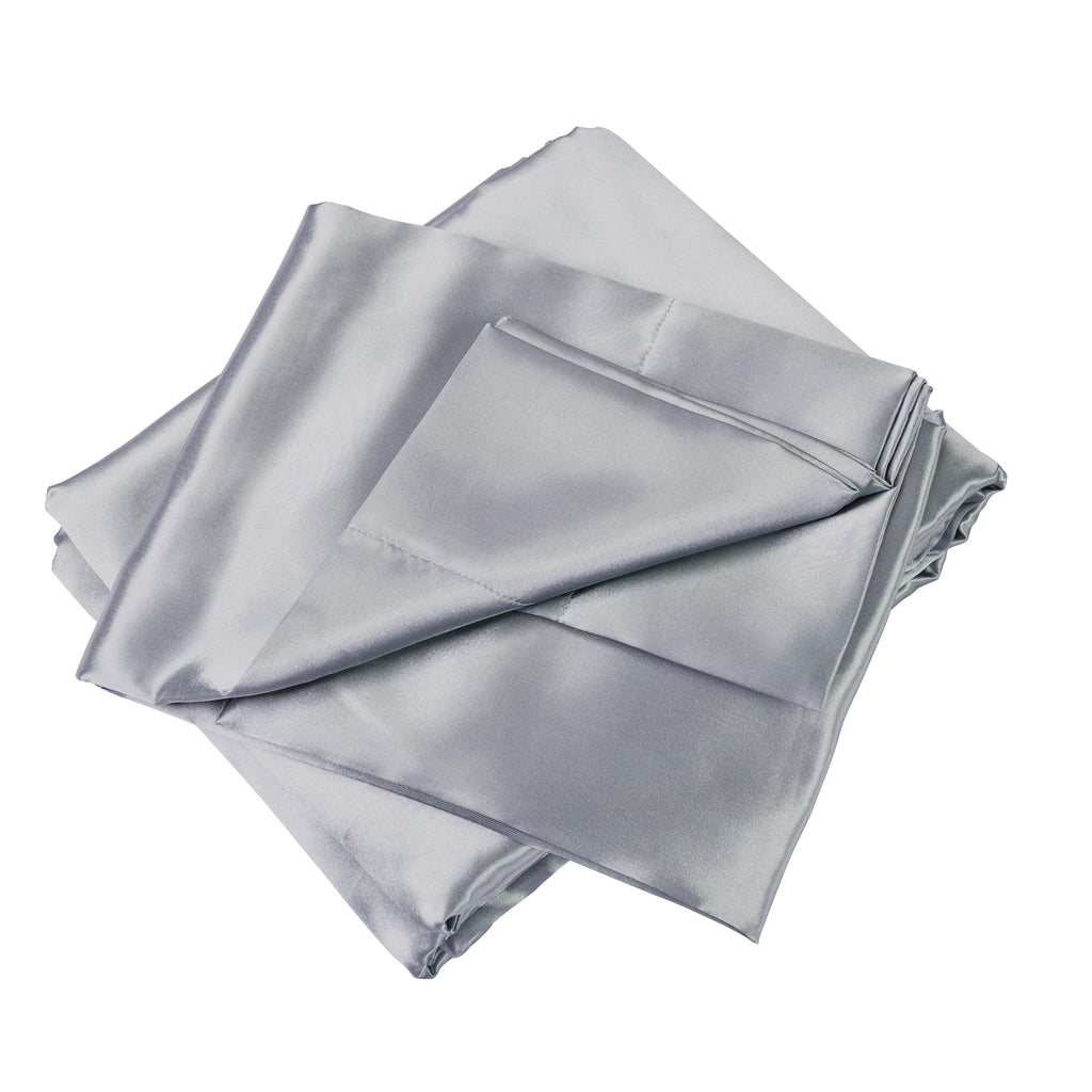 Satin Bed Sheets, Full Size Sheets Set, 4 Pcs Silky Bedding Set with 15 Inches Deep Pocket for Mattress