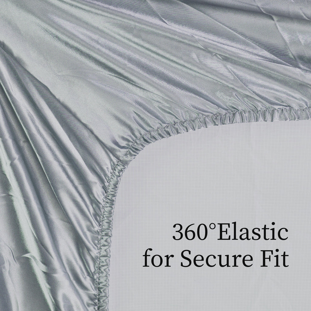 Satin Bed Sheets, Full Size Sheets Set, 4 Pcs Silky Bedding Set with 15 Inches Deep Pocket for Mattress