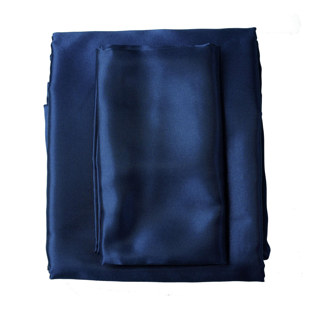 Satin Bed Sheets, Twin Size Sheets Set, 3 Pcs Silky Bedding Set with 15 Inches Deep Pocket for Mattress Twin