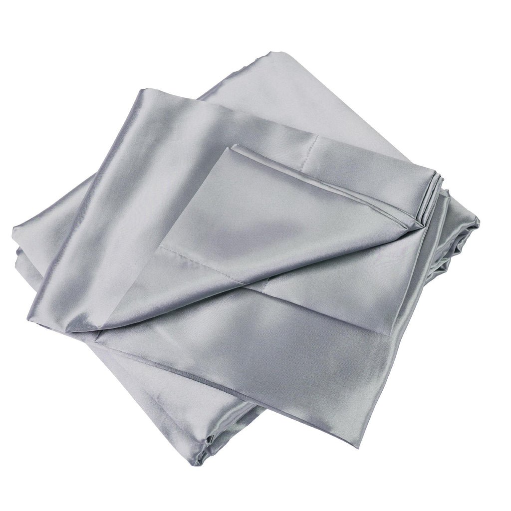 Satin Bed Sheets, Twin Size Sheets Set, 3 Pcs Silky Bedding Set with 15 Inches Deep Pocket for Mattress Twin