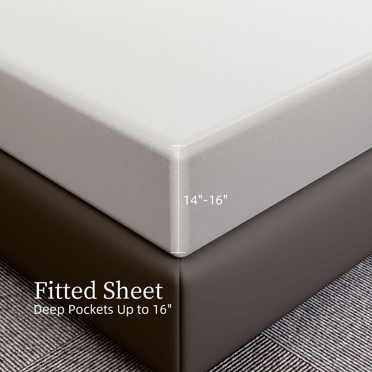 Bedding King Bed Sheets Set - 4 Piece Bedding - Brushed Microfiber - Shrinkage and Fade Resistant - Easy Care (King