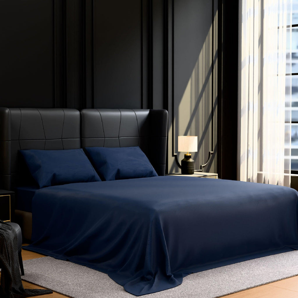 Bedding King Bed Sheets Set - 4 Piece Bedding - Brushed Microfiber - Shrinkage and Fade Resistant - Easy Care (King