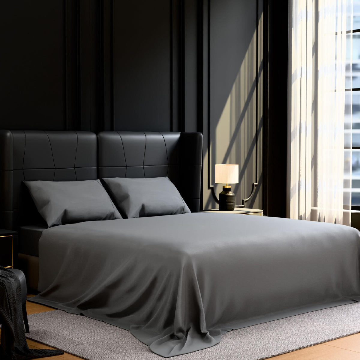 Bedding King Bed Sheets Set - 4 Piece Bedding - Brushed Microfiber - Shrinkage and Fade Resistant - Easy Care (King