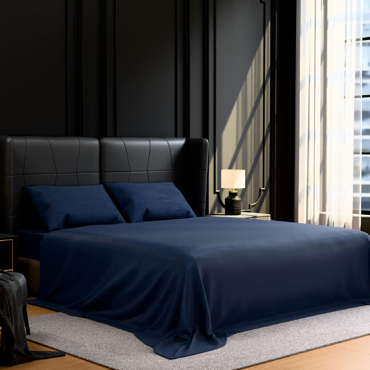 Bedding Queen Bed Sheets Set - 4 Piece Bedding - Brushed Microfiber - Shrinkage and Fade Resistant - Easy Care Queen