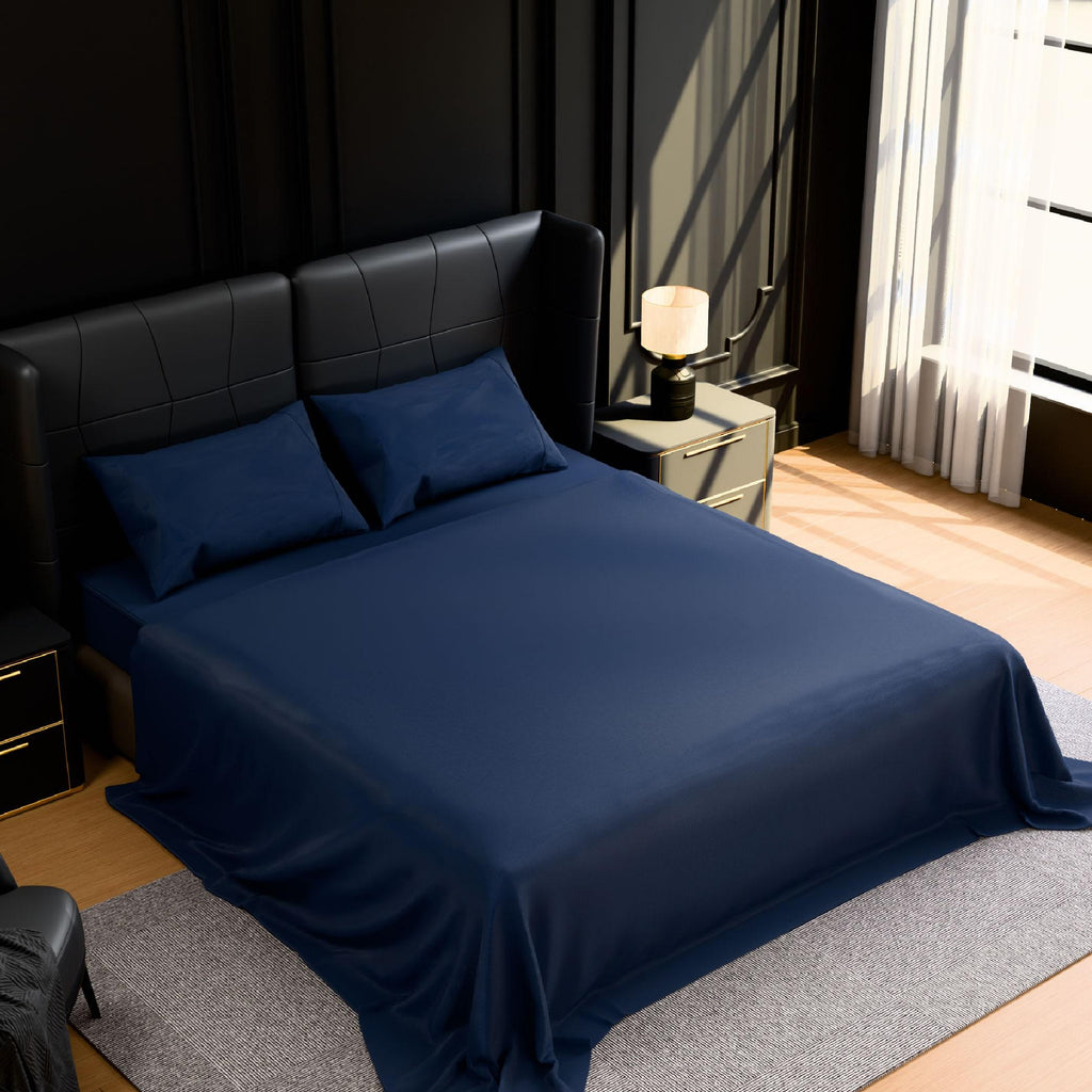 Bedding Queen Bed Sheets Set - 4 Piece Bedding - Brushed Microfiber - Shrinkage and Fade Resistant - Easy Care Queen