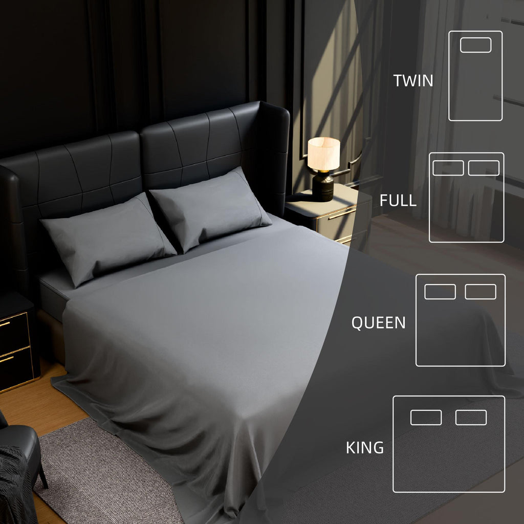 Bedding Queen Bed Sheets Set - 4 Piece Bedding - Brushed Microfiber - Shrinkage and Fade Resistant - Easy Care Queen