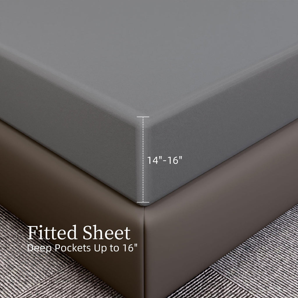 Bedding Full Bed Sheets Set - 4 Piece Bedding - Brushed Microfiber - Shrinkage and Fade Resistant - Easy Care Full