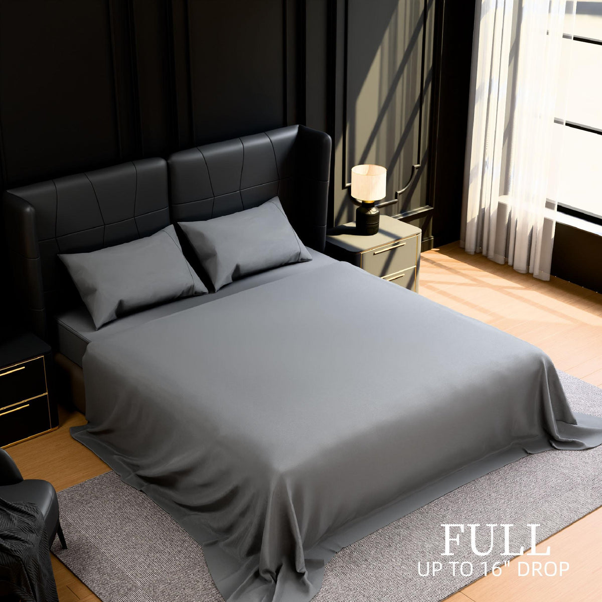 Bedding Full Bed Sheets Set - 4 Piece Bedding - Brushed Microfiber - Shrinkage and Fade Resistant - Easy Care Full