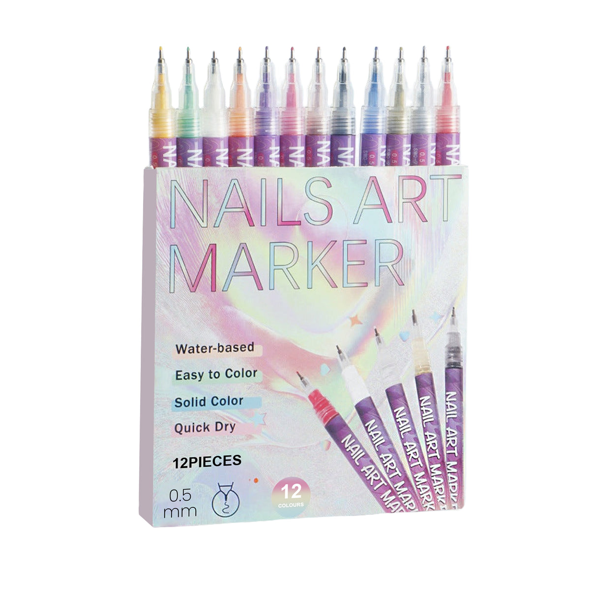 Diy Nail Art Drawing Pens, Nail Art Graffiti Pens, Bright Colors, Easy To Handle, Multi-Occasion Diy Drawing Pens