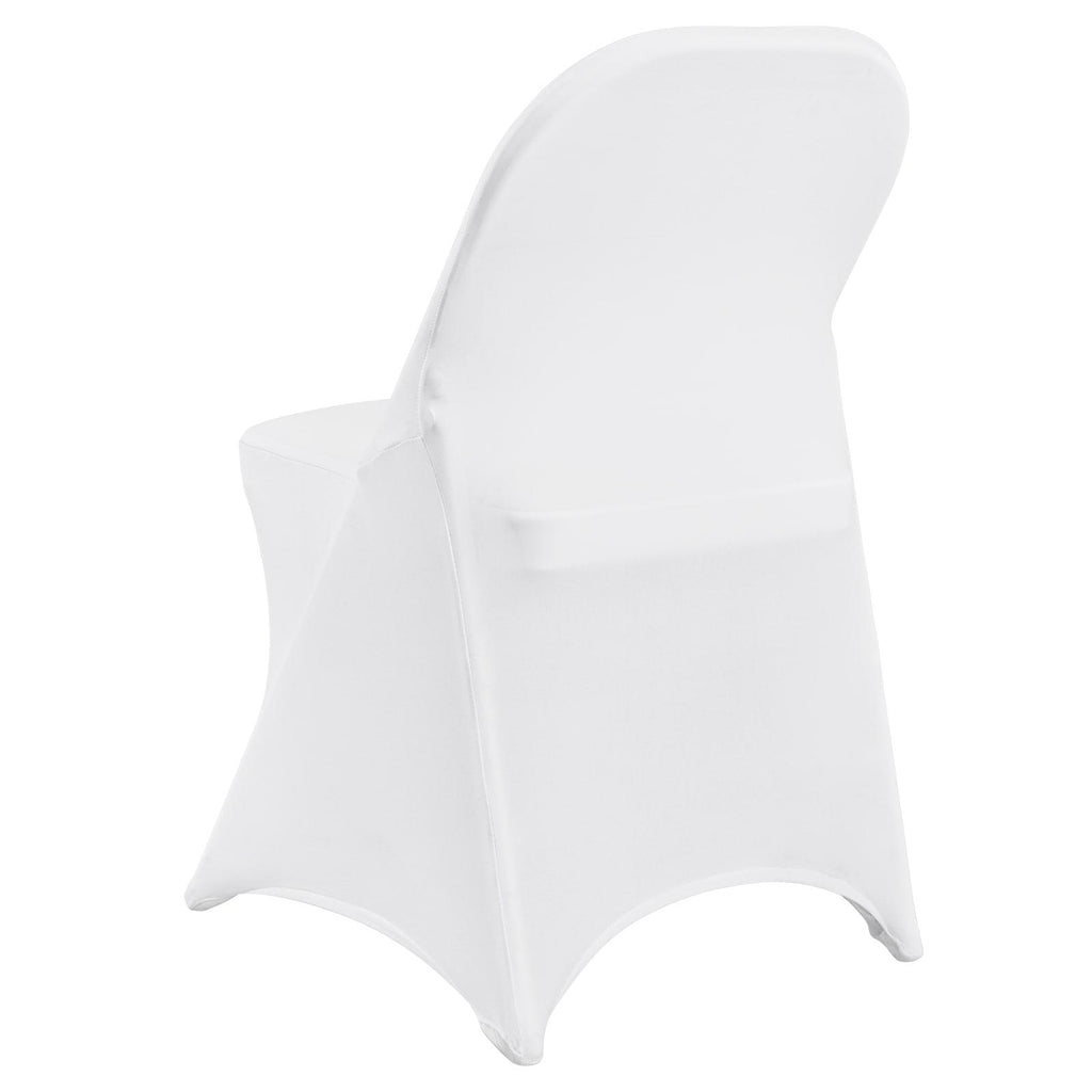 White Stretch Spandex Chair Covers, 30 PCS, Universal Washable Slipcovers, Removable Seat Protector for Wedding Party Dining Banquet Event