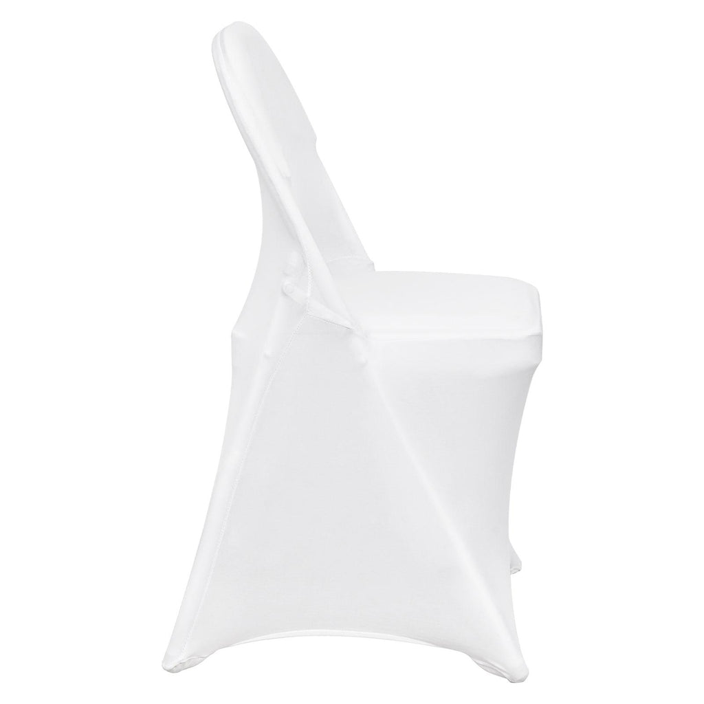 White Stretch Spandex Chair Covers, 30 PCS, Universal Washable Slipcovers, Removable Seat Protector for Wedding Party Dining Banquet Event