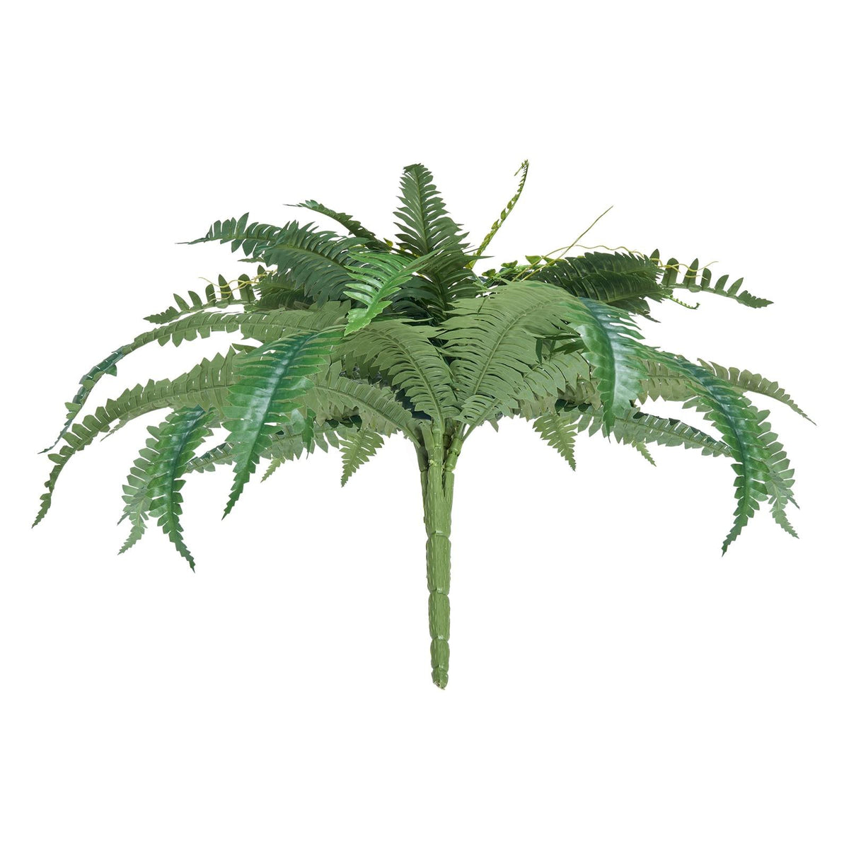 2 Pcs Artificial Boston Ferns Plastic Fern 30 Branches Indoor Outdoor Decor