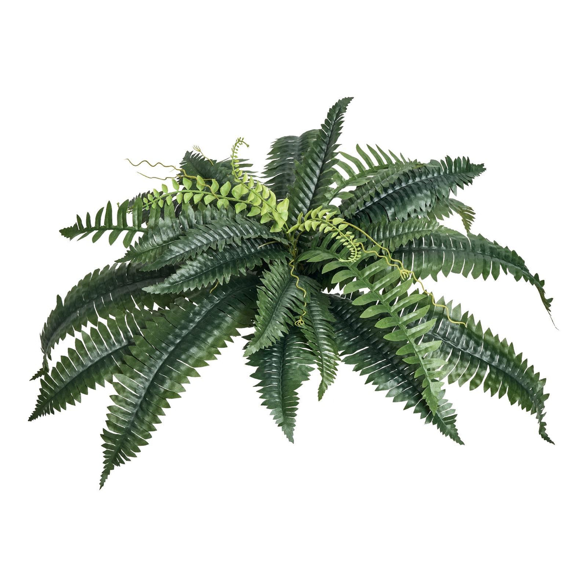 2 Pcs Artificial Boston Ferns Plastic Fern 30 Branches Indoor Outdoor Decor