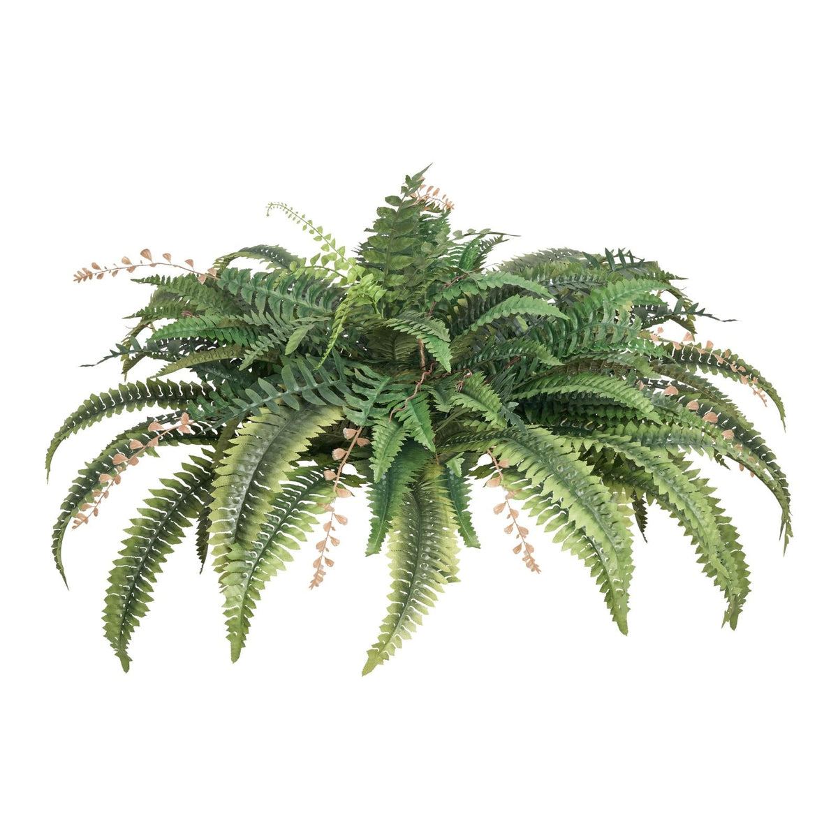 Artificial Boston Ferns, 37-41" Spread, Hanging Fake Plant with 80 Branches & Flowerpot, Sunlight Resistant Faux Fern for Wall Home Office Outdoor