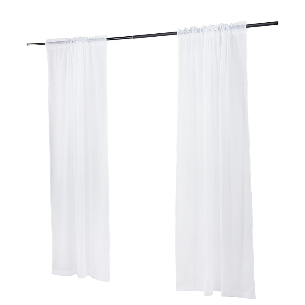 Sheer Curtains 52 W x 84 L inches 2 Panels Window Drapes Rod Pocket Polyester