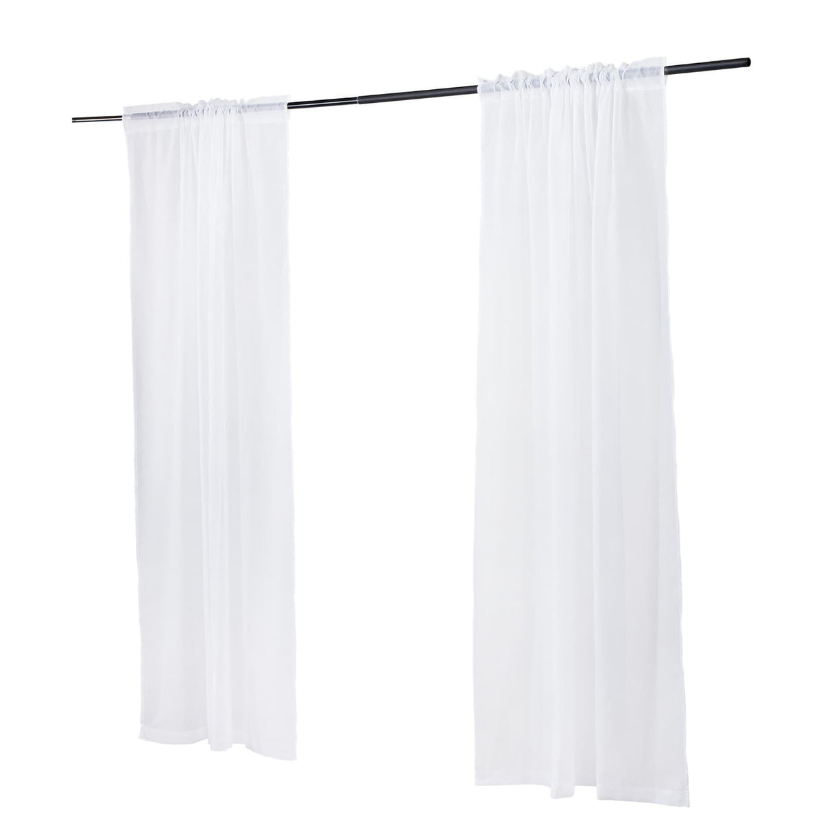Sheer Curtains 52 W x 84 L inches 2 Panels Window Drapes Rod Pocket Polyester