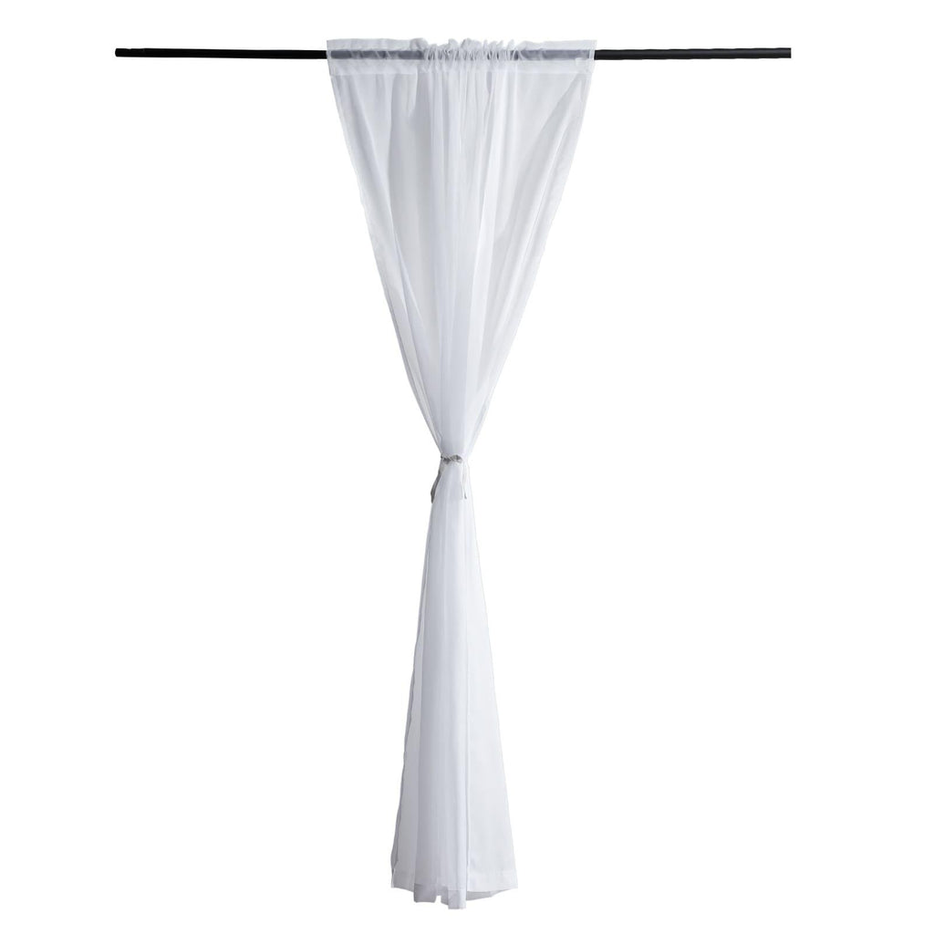 Sheer Curtains 52 W x 84 L inches 2 Panels Window Drapes Rod Pocket Polyester
