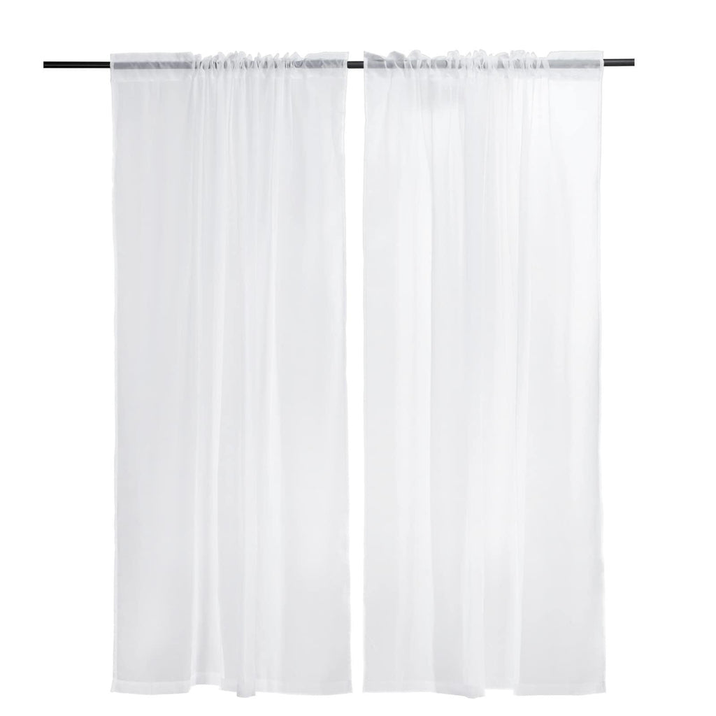 Sheer Curtains 52 W x 84 L inches 2 Panels Window Drapes Rod Pocket Polyester