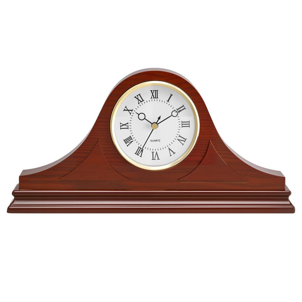 Grandfather Clock Silent Vintage Mantel Clock 6.4 in with Quartz Movement