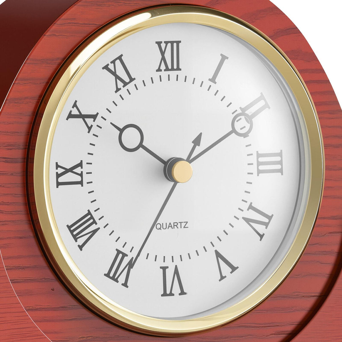 Grandfather Clock Silent Vintage Mantel Clock 6.4 in with Quartz Movement