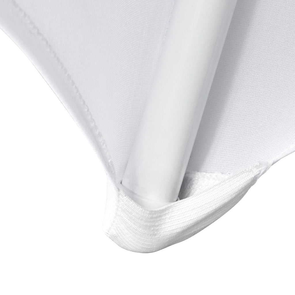 White Stretch Spandex Chair Covers, 12 PCS, Universal Washable Slipcovers, Removable Seat Protector for Wedding Party Dining Banquet Event