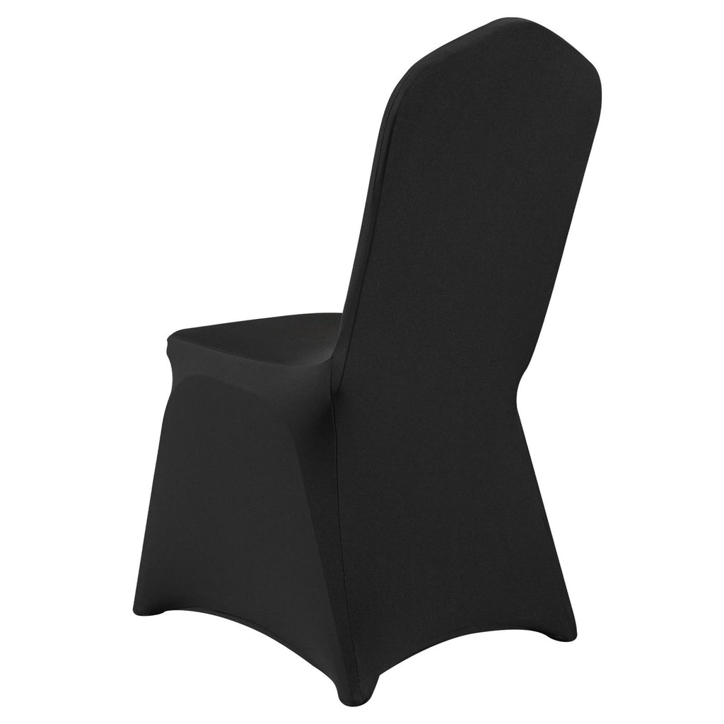 30 PCS Black Stretch Spandex Folding Chair Covers, Universal Fitted Washable Slipcovers for Wedding, Party, Banquet, Holiday, Celebration, Dining