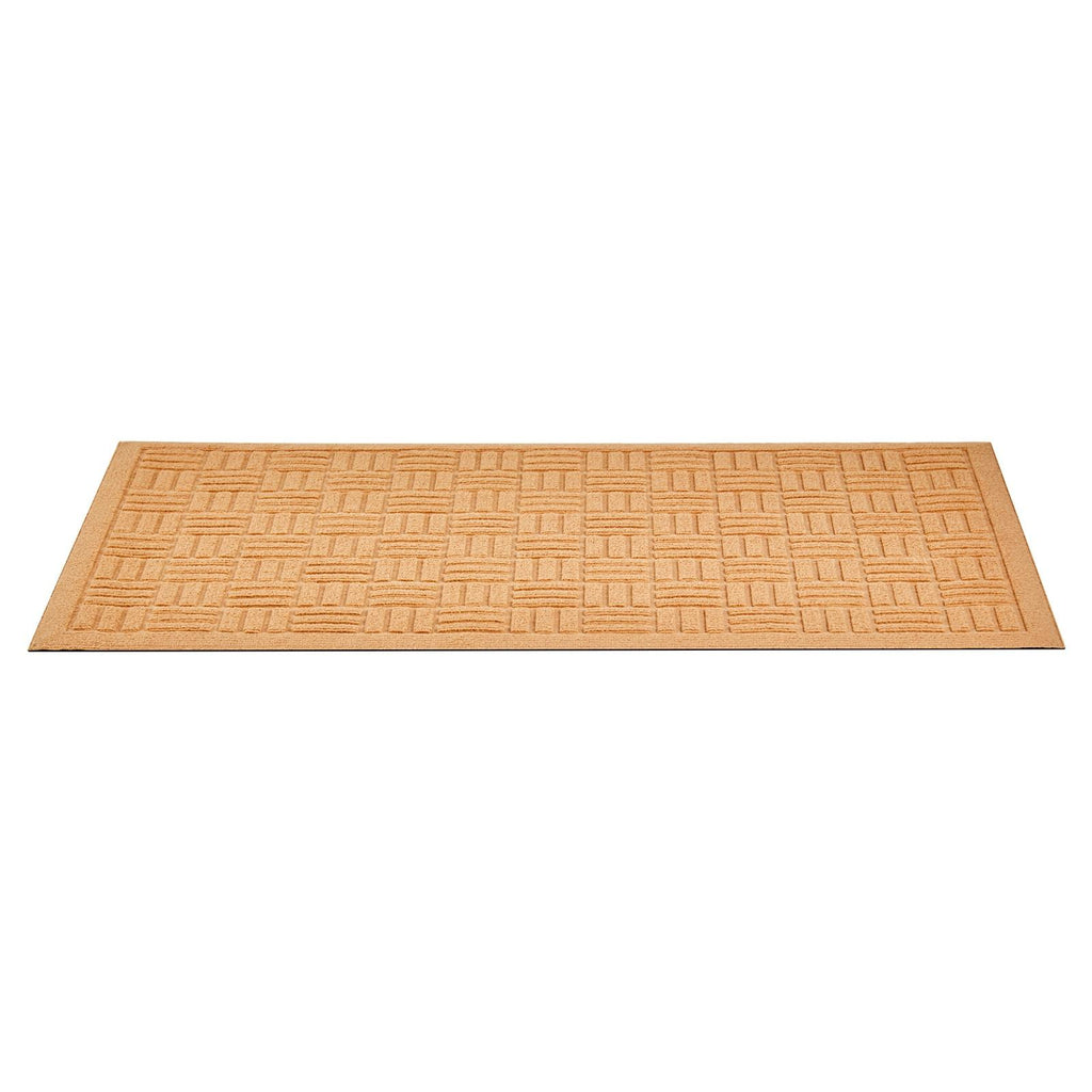 Beige Front Door Mat, 29.53x17.72", Non-Slip Rubber Backing, Dirt-Resistant & Absorbent, Easy-Clean Low-Profile Doormat for Entryway, Patio, Porch