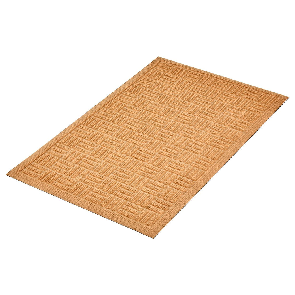 Beige Front Door Mat, 29.53x17.72", Non-Slip Rubber Backing, Dirt-Resistant & Absorbent, Easy-Clean Low-Profile Doormat for Entryway, Patio, Porch