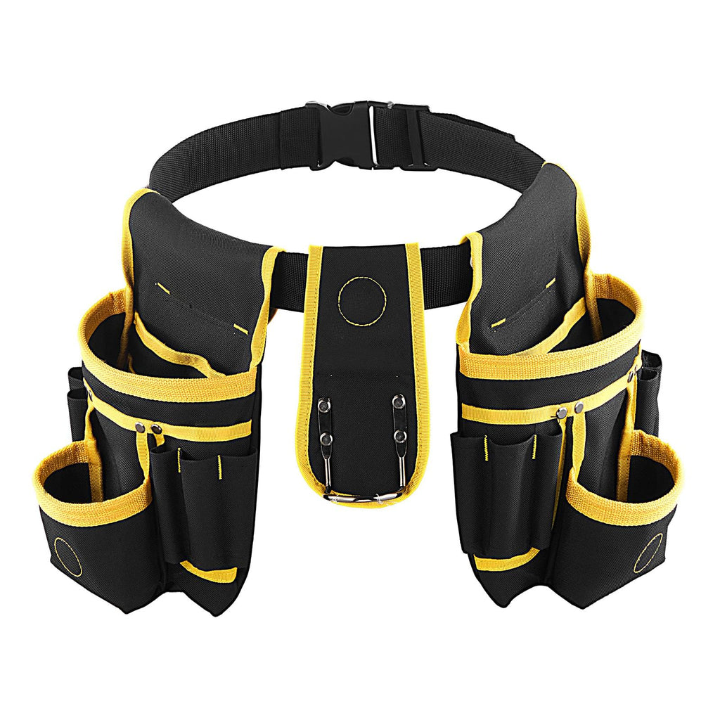 Magnetic Tool Belt for Men, 28 Pockets Heavy Duty Adjustable Utility Pouch, Detachable Work Organizer for Electrician, Carpenter, Construction, 31-48" Waist