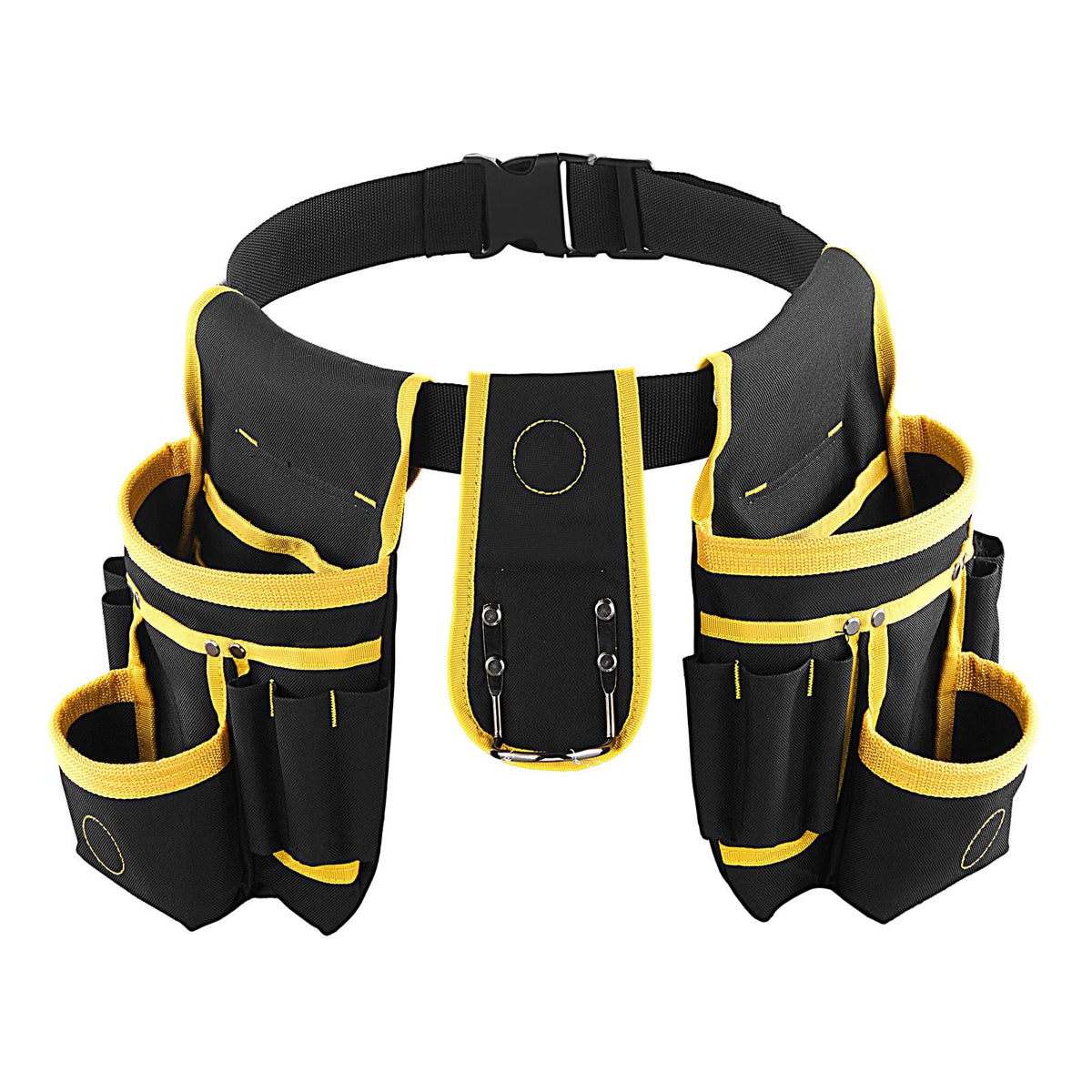 Magnetic Tool Belt for Men, 28 Pockets Heavy Duty Adjustable Utility Pouch, Detachable Work Organizer for Electrician, Carpenter, Construction, 31-48" Waist