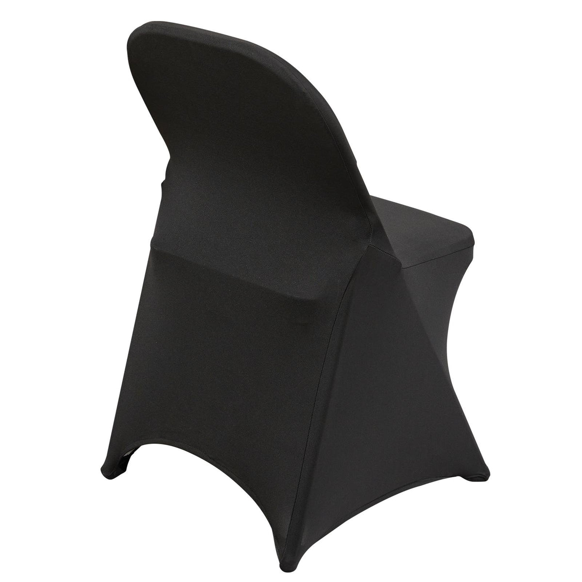 30 PCS Black Stretch Spandex Folding Chair Covers, Universal Fitted Washable Slipcovers for Wedding, Party, Banquet, Holiday, Celebration, Dining