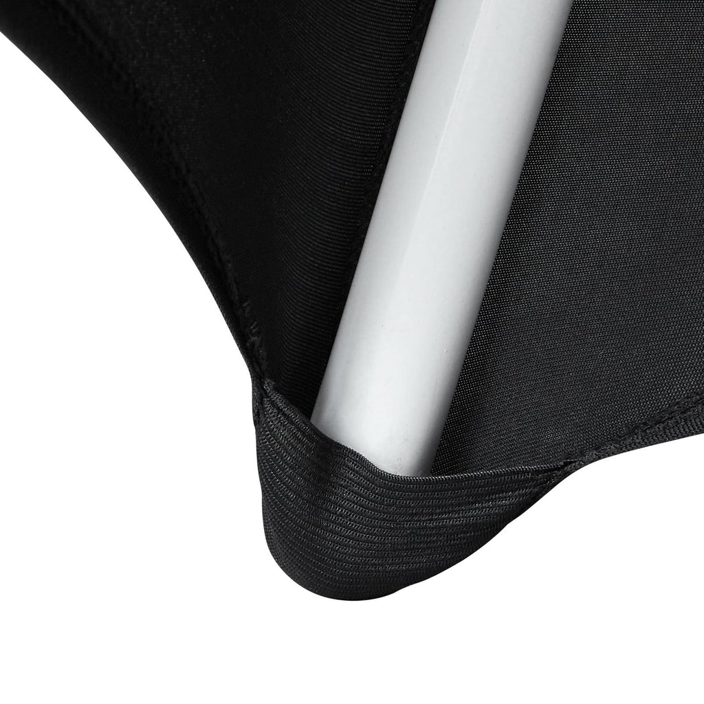 30 PCS Black Stretch Spandex Folding Chair Covers, Universal Fitted Washable Slipcovers for Wedding, Party, Banquet, Holiday, Celebration, Dining